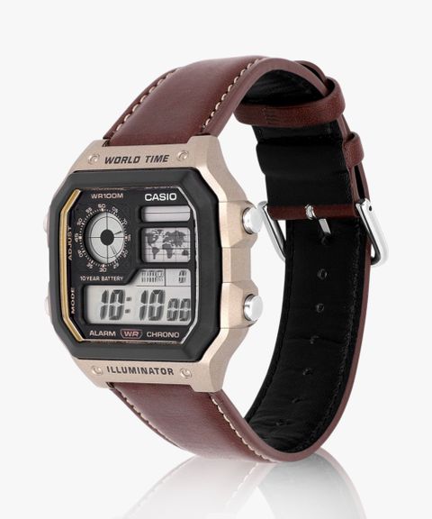 CASIO ILLUMINATOR AE1200 LEATHER BELT