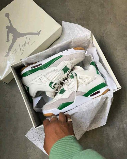 Nik_e Air Jordan Retro 4 Pine Green  230