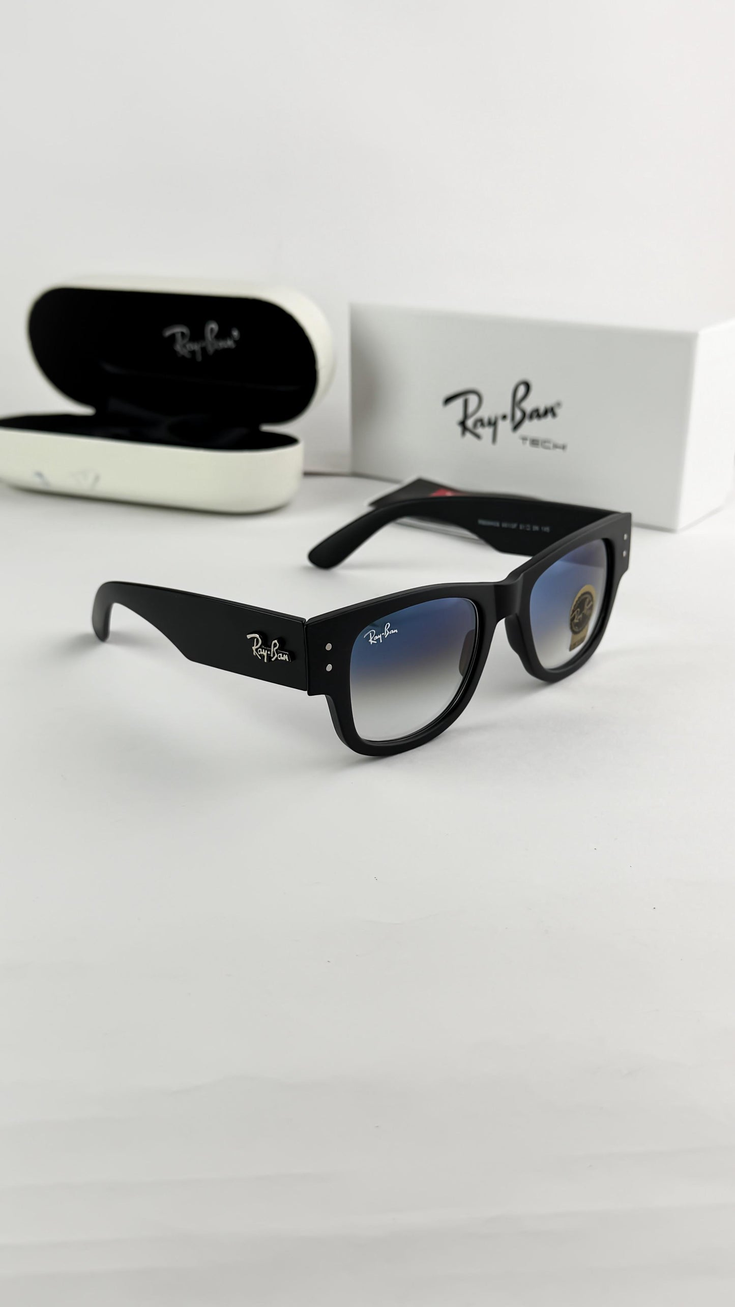 RAYBA_N BLACK BLUE SHADED  840 SUNGLASSES