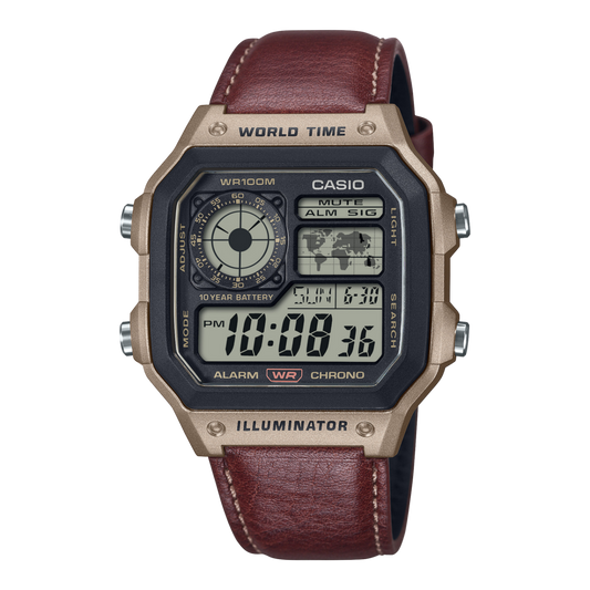 CASIO ILLUMINATOR AE1200 LEATHER BELT