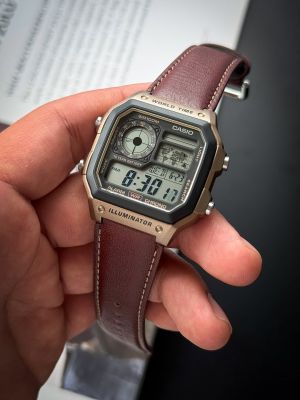 CASIO ILLUMINATOR AE1200 LEATHER BELT