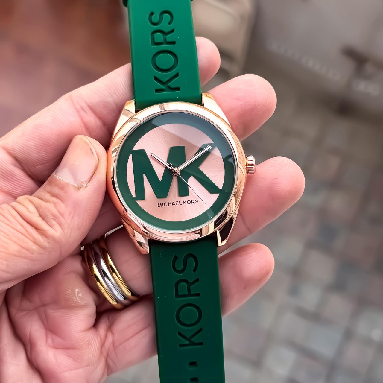 MICHAE_L KORS LADIES ROSE GREEN WATCH